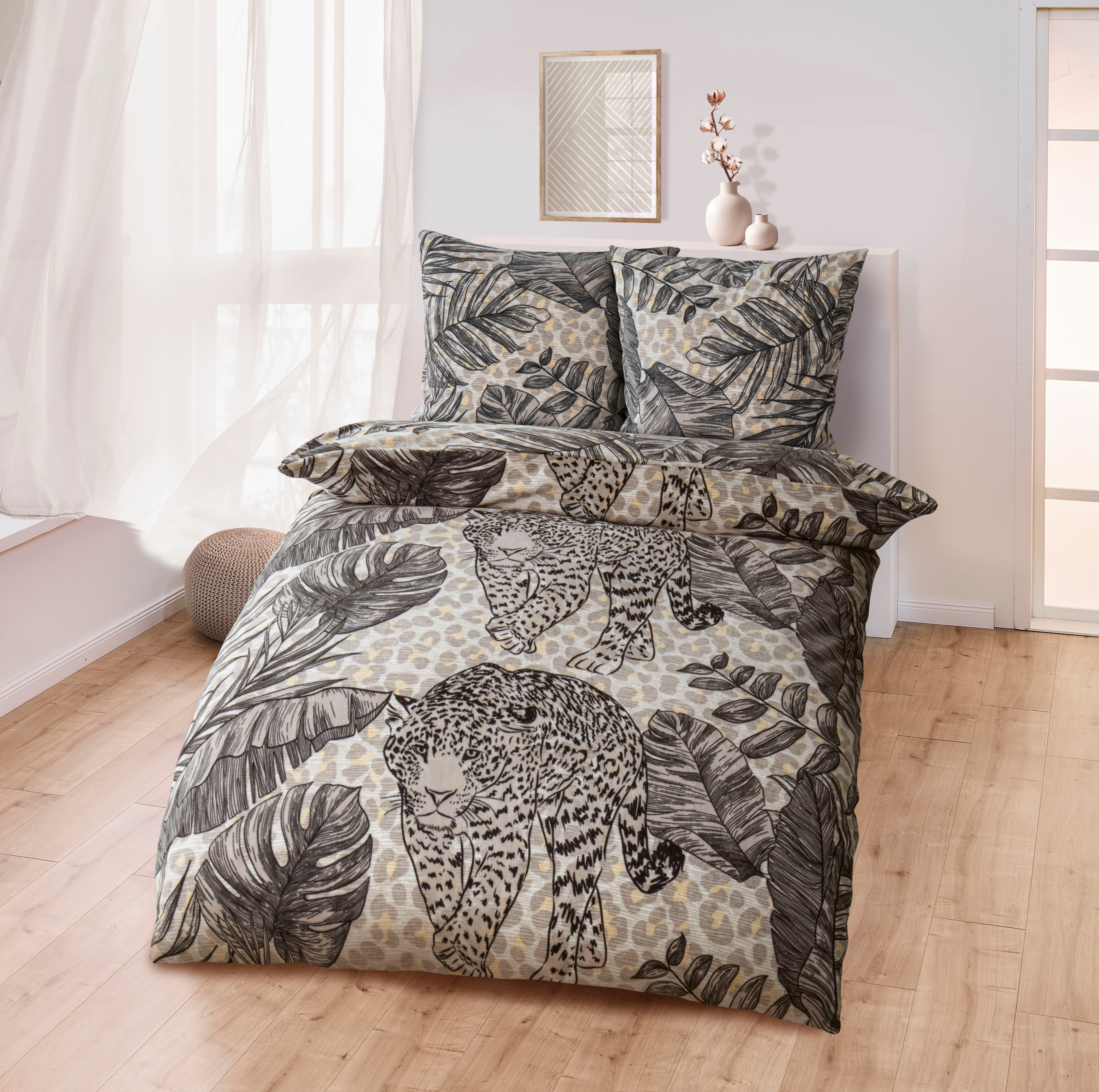 KiNZLER Bettwäsche Mikrofaser Fleece, Microfaser-Fleece, Polyester, 2 teilig, besonders weich, verschiedene Designs