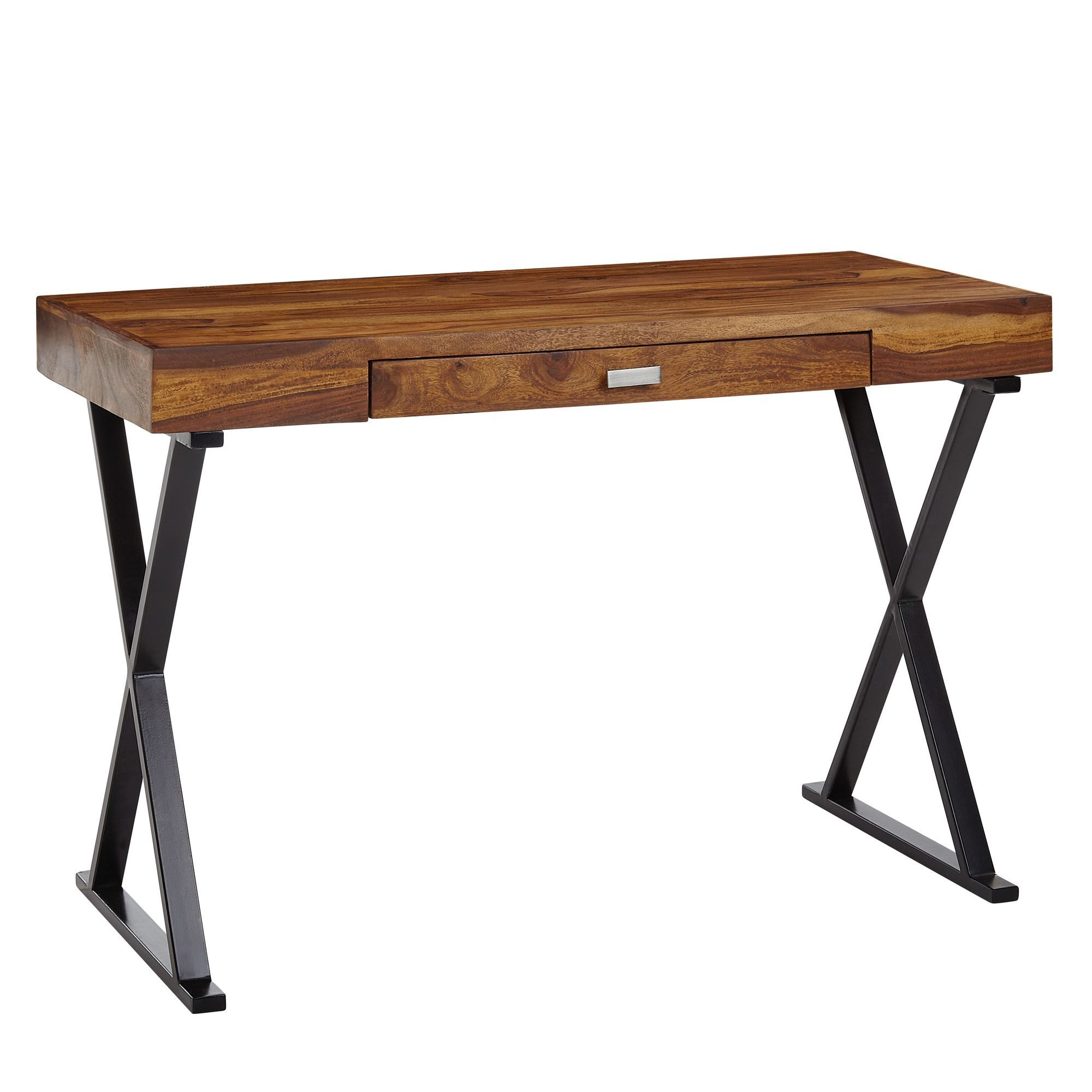 FINEBUY Schreibtisch FB31447 (120x55x78 cm Massivholz günstig online kaufen