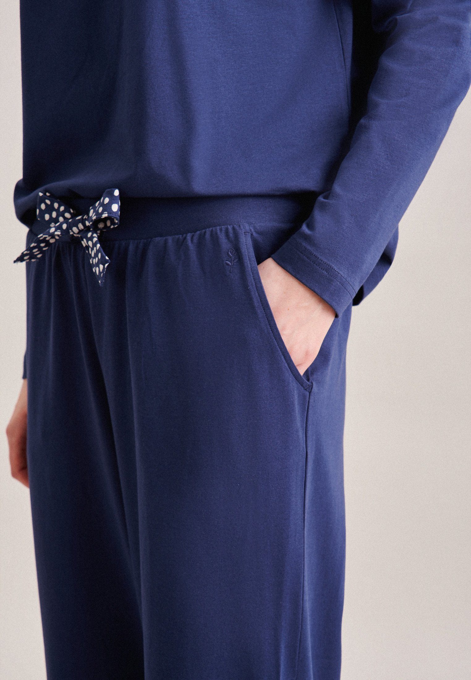 seidensticker Pyjama Schwarze Rose