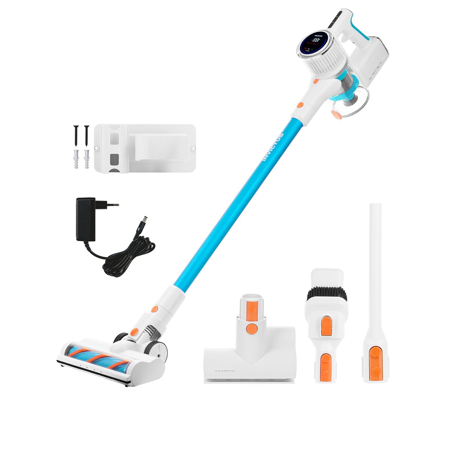 Genius Akku-Bodenstaubsauger INVICTUS X7 Facelift kabelloser Staubsauger, Set 14-tlg., 380,00 W, HEPA, Quick-Clean-Funktion, LED-Display zeigt Akkustand, Modi und Fehlermeldungen an