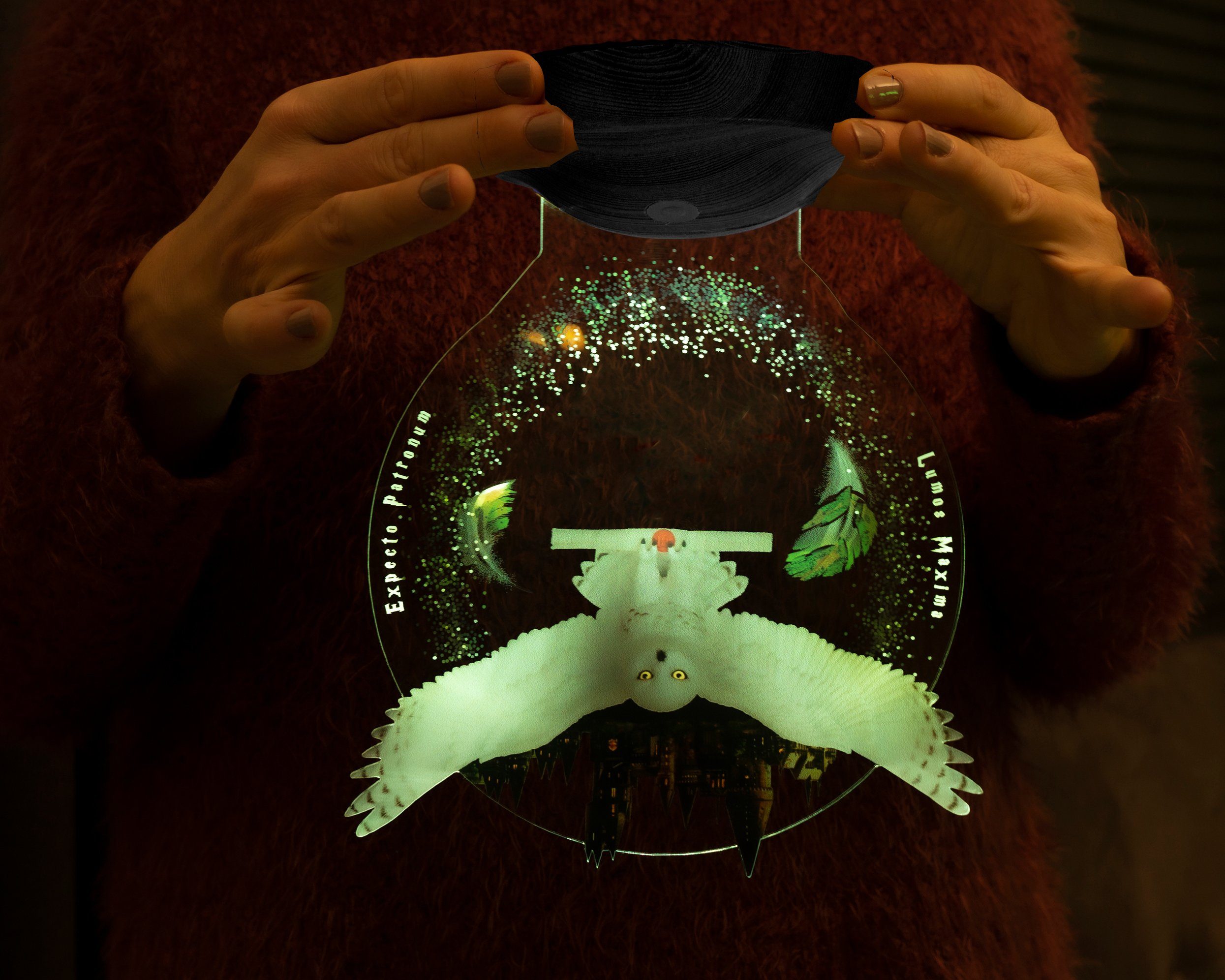 Geschenkelampe LED Nachttischlampe Hogwarts Hedwig Harry Potter Eule mit 3D Vision Nachtlicht, Leuchte 7 Farben fest integriert, Geburtstagsgeschenk für Freunde, Babys, Kinder, HP Fans, Mädchen, Junge