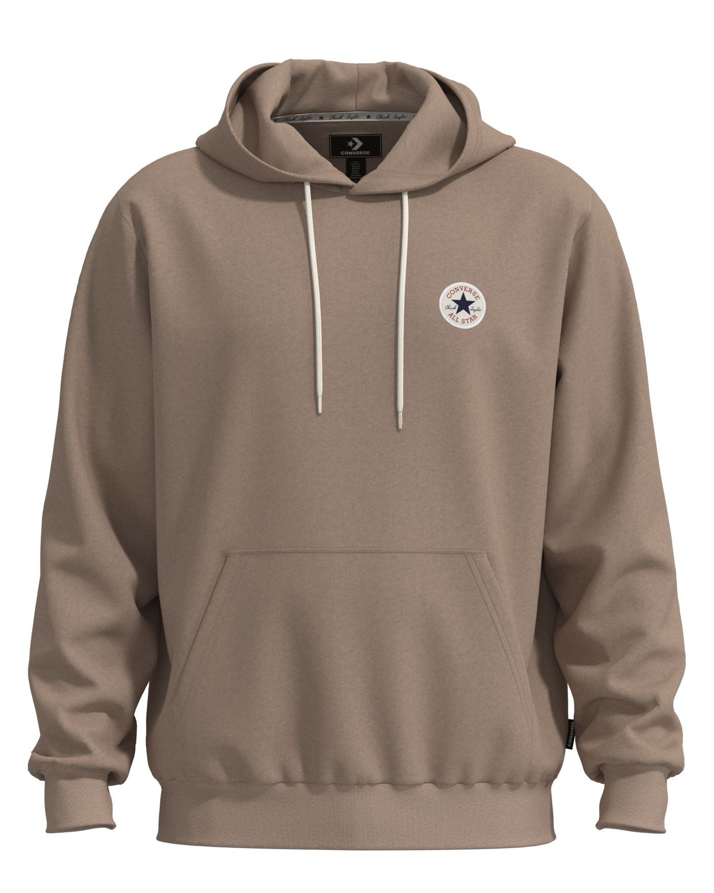 Converse Kapuzensweatshirt CHUCK PATCH HOODIE (CLASSIC FLEECE) mit sportlichem Stil, Langarm-Design, aus Baumwolle und Polyester