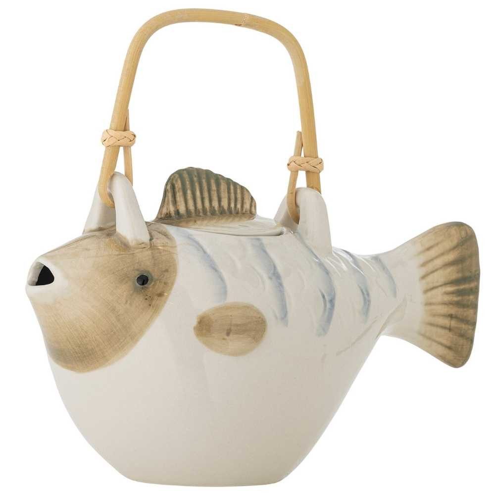 Bloomingville Teekanne Bloomingville Teekanne WRENNA FISCH mit Teesieb 800 ml
