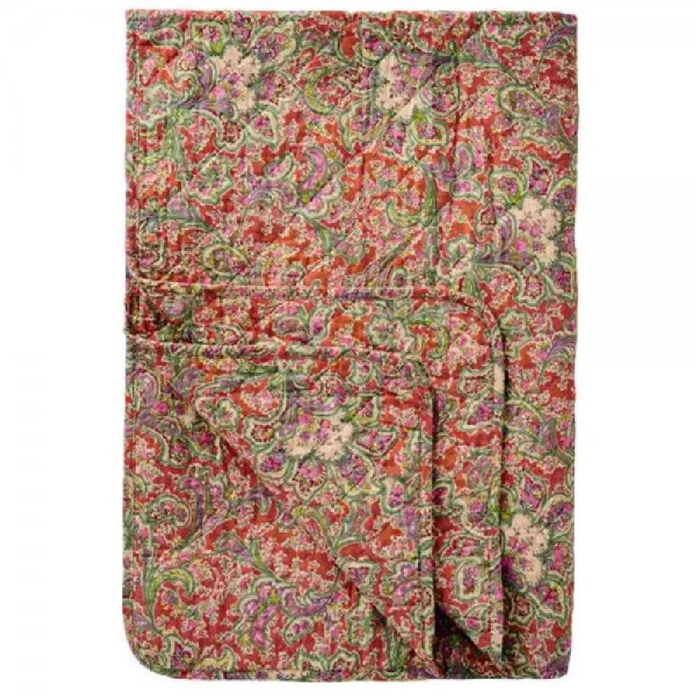 Wohndecke Ib Laursen Quilt Decke Tagesdecke Paisleymuster Orange, Ib Laurse günstig online kaufen