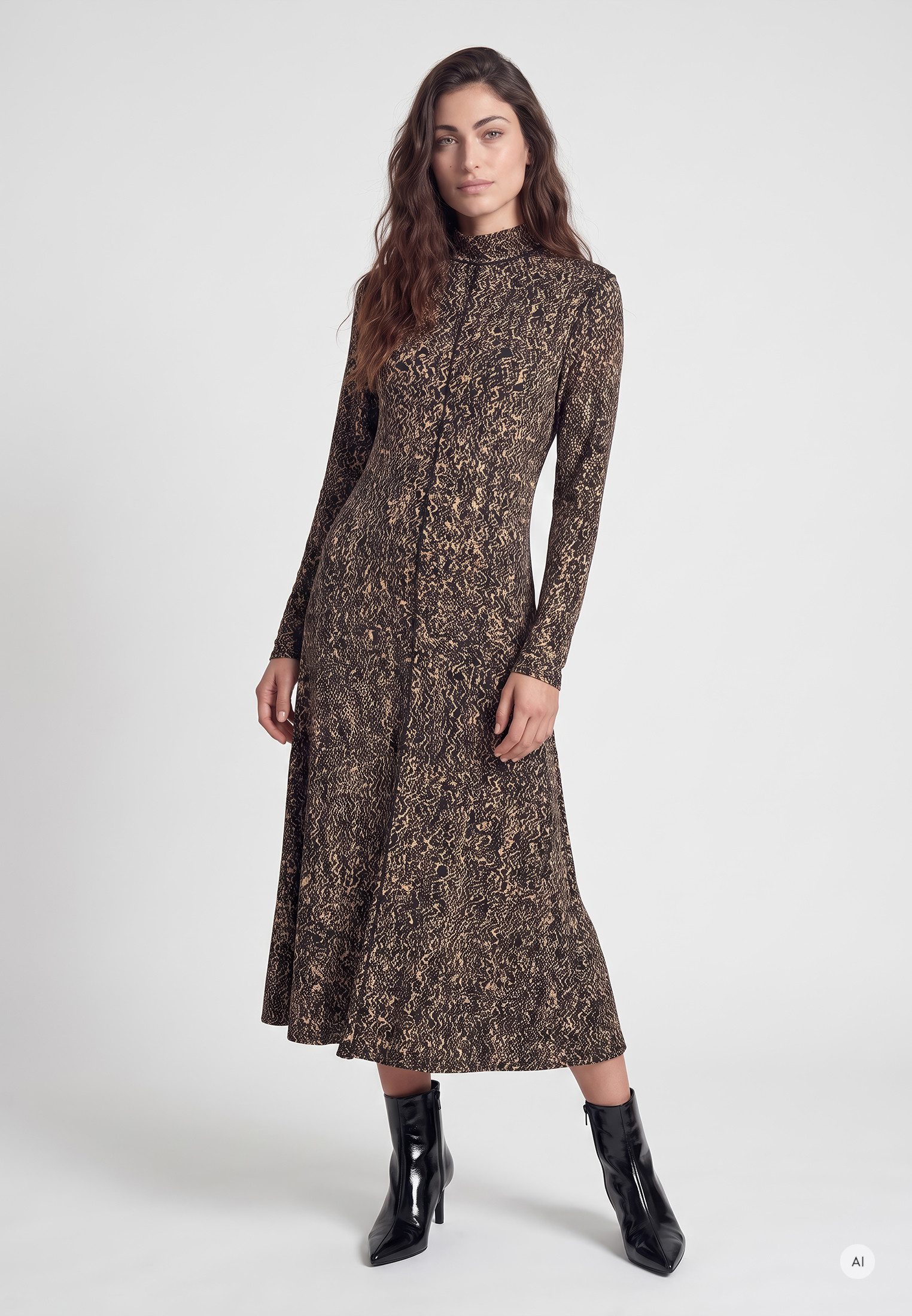MARC AUREL Midikleid mit grafischem Print