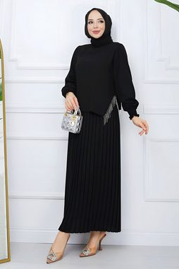Modabout Strickpullover Zweiteiler Rock und Pullover Hijab Kleid Damen - NTKM0007D4797SYH (1-tlg)