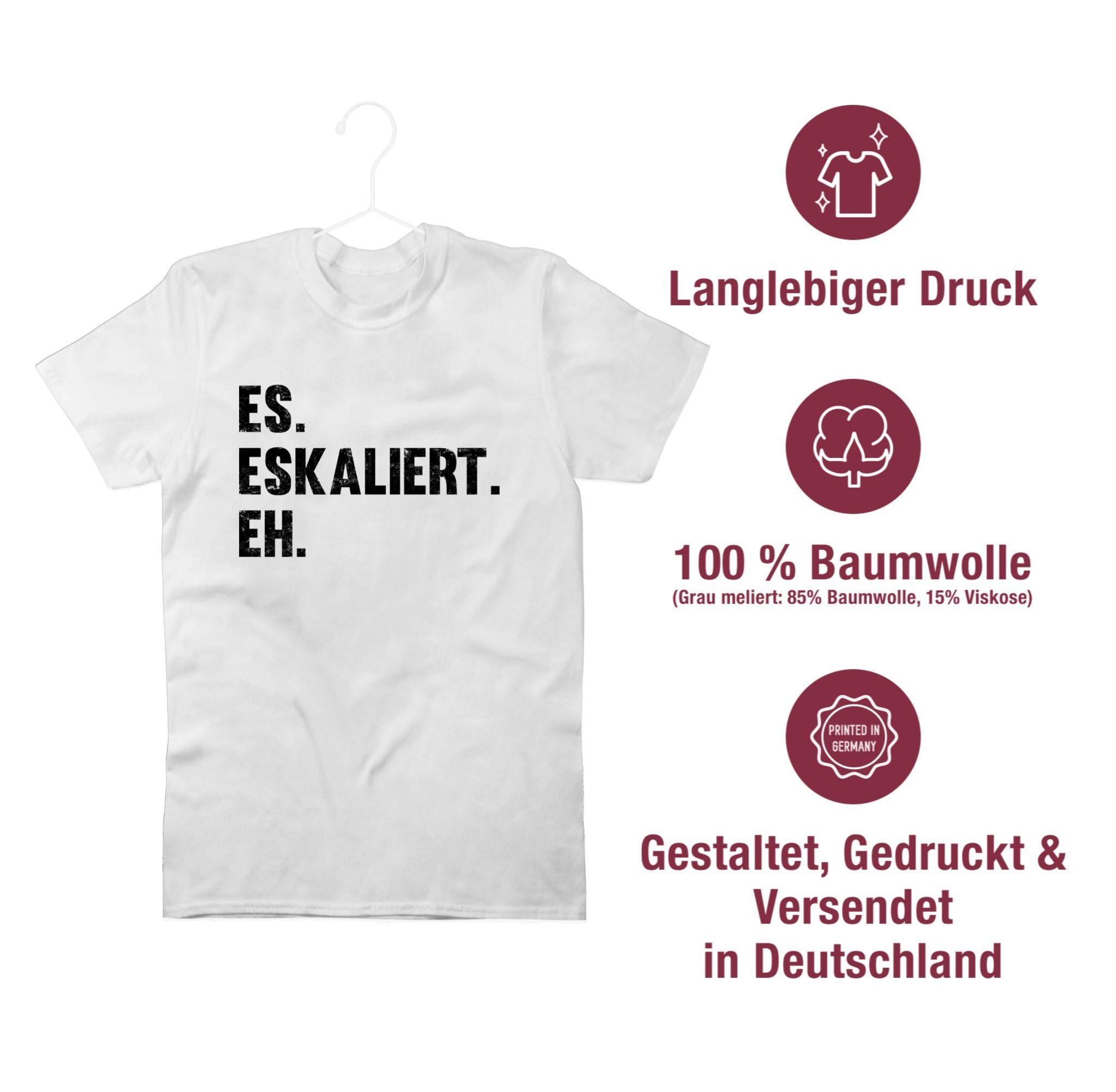 Shirtracer T-Shirt Es eskaliert eh Party & Alkohol Herren