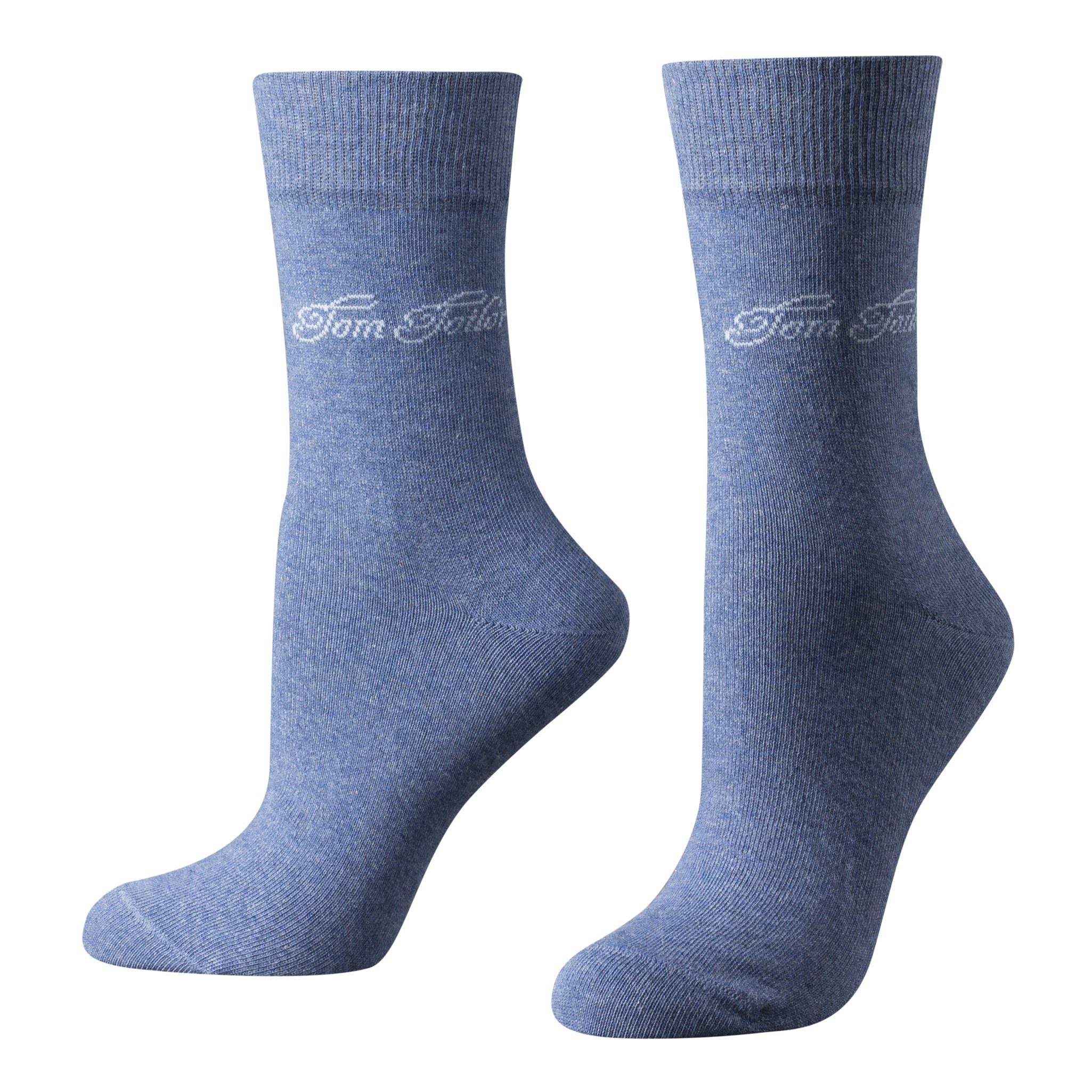 TOM TAILOR Socken 9702434038 Tom Tailor 2er Pack Basic Women Socks 9702 434 light denim melange Doppelpack Strümpfe Socken