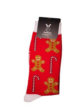 TwoSocks Freizeitsocken Weihnachtssocken für Damen und Herren Lebkuchen Socken Einheitsgröße (2 Paar)