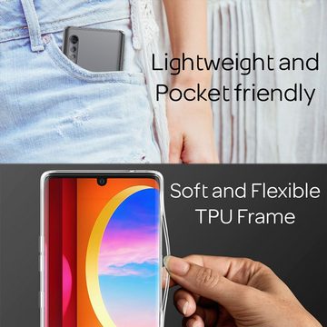 Nalia Smartphone-Hülle LG Velvet LG Velvet 5G, Klare Hybrid Hülle / Harte Rückseite / Kratzfest / Super Transparent