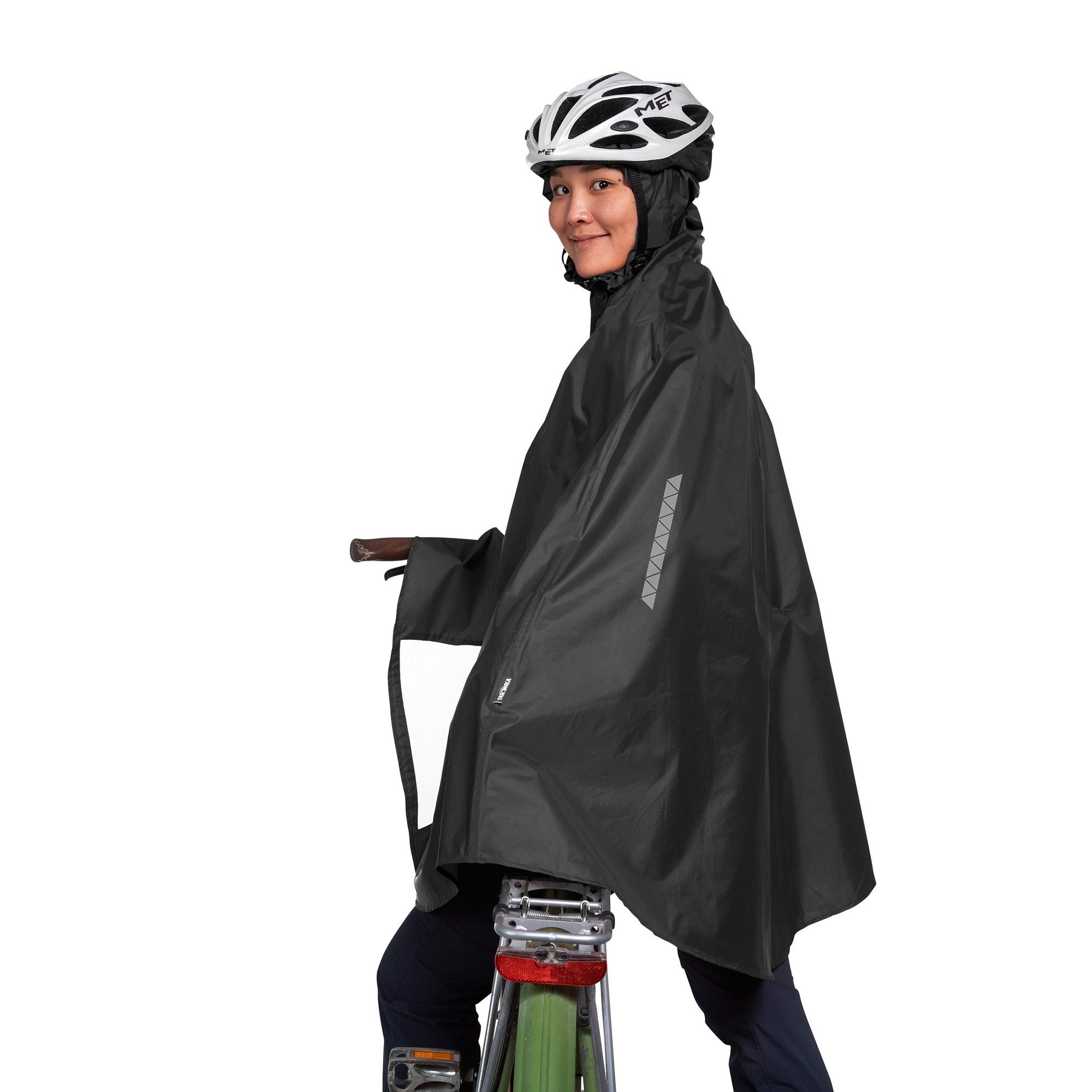 TATONKA® Regenponcho Bike Poncho - Wasserdichter Fahrrad-Cape mit Kapuze und Sichtfenster In mehreren Größen verfügbar