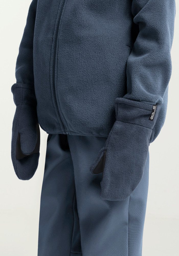 Jack Wolfskin Fäustlinge FLEECE MITTEN K Winterfäustlinge für Kinder, warm, bequem