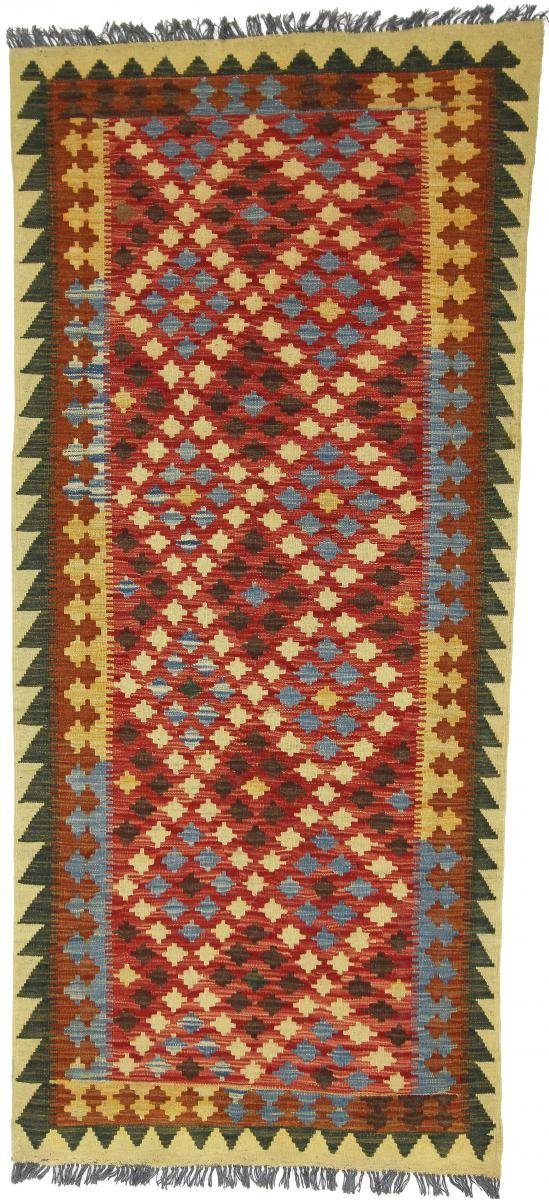 Orientteppich Kelim Afghan 97x221 Handgewebter Orientteppich Läufer, Nain Trading, rechteckig, Höhe: 3 mm