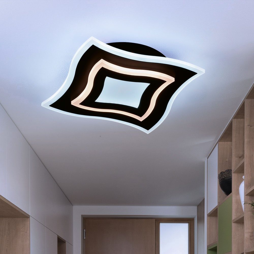 FISCHER & HONSEL LED Deckenleuchte, LED-Leuchtmittel fest verbaut, Kaltweiß, Warmweiß, Neutralweiß, Tageslichtweiß, Farbwechsel, LED Deckenleuchte Wohnzimmerlampe Metall dimmer Fernbedienung L 32,5cm
