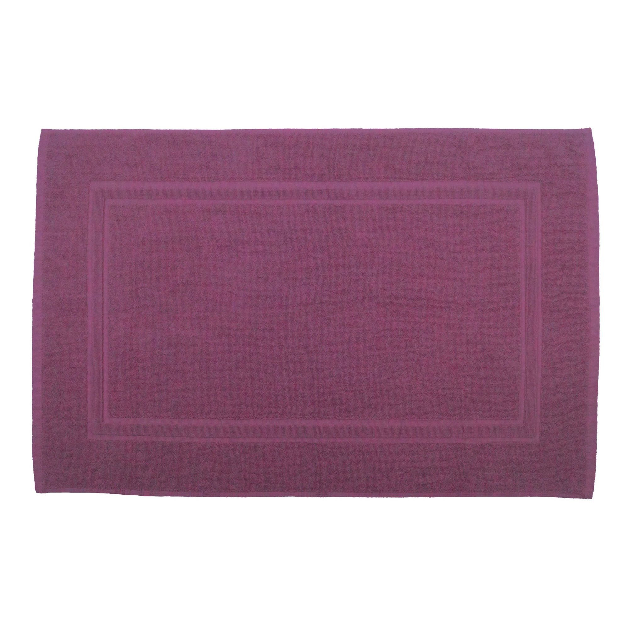 Julie Julsen Badematte 1-Badematte-Lila-50 x 40 cm, Baumwolle, Doppelrahmen