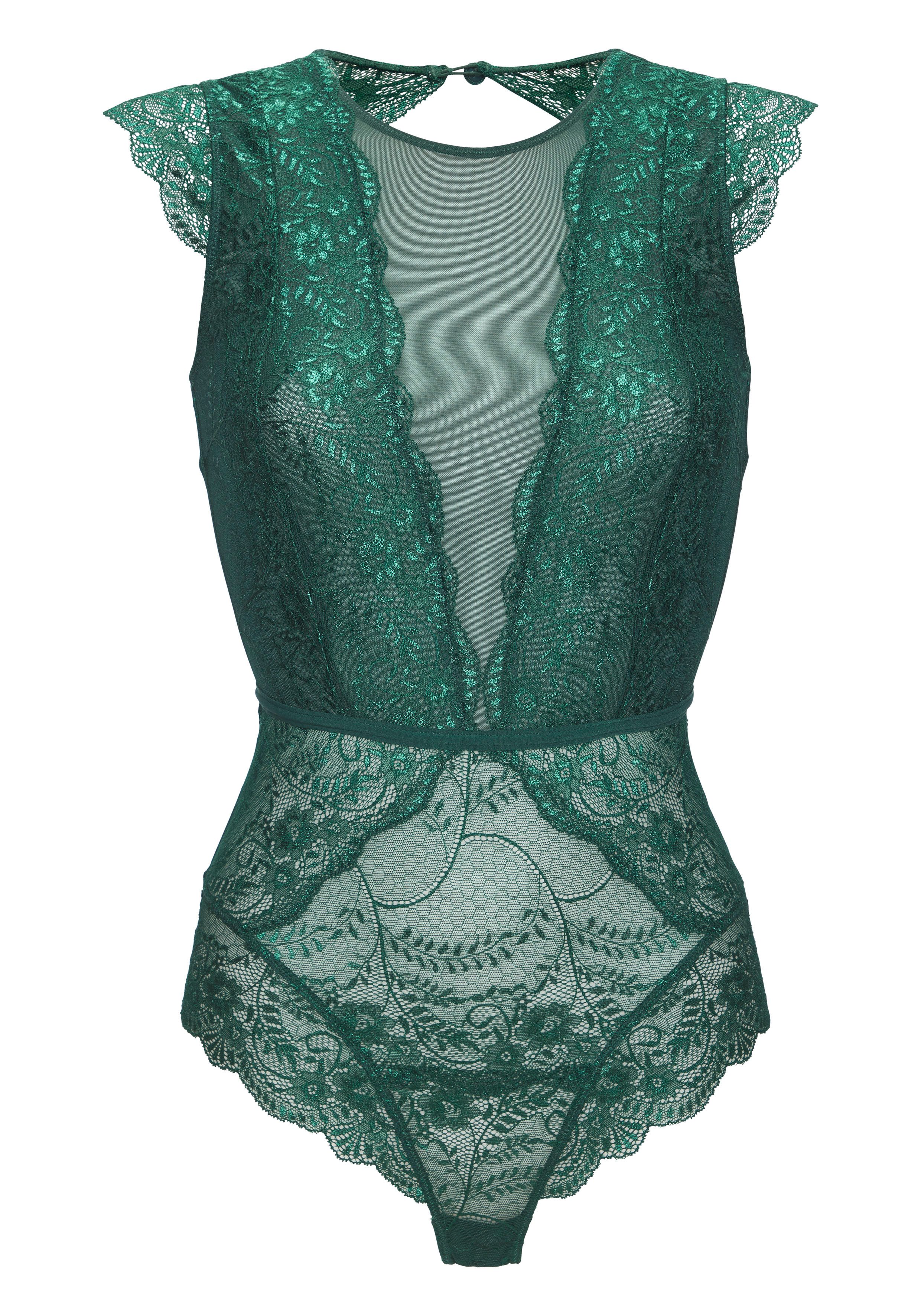 LASCANA Body aus transparenter Spitze und Netzeinsätzen, sexy Dessous