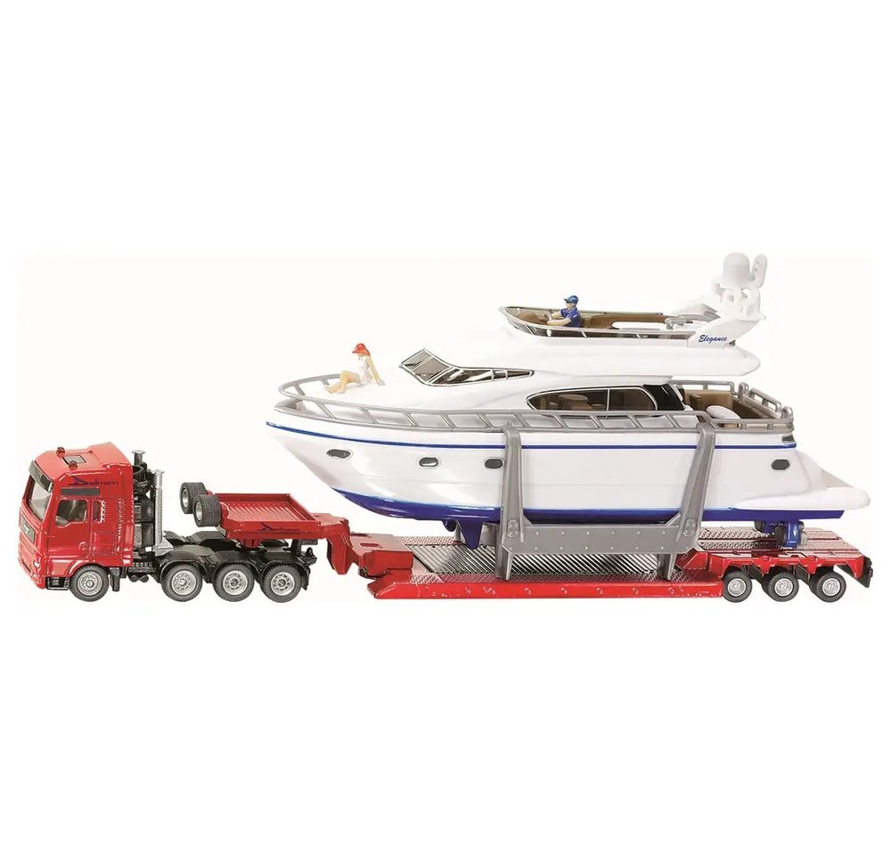 Siku Modellauto SIKU 1849 SUPER - Schwertransport mit Yacht, 1:87, ab 3 Jahre