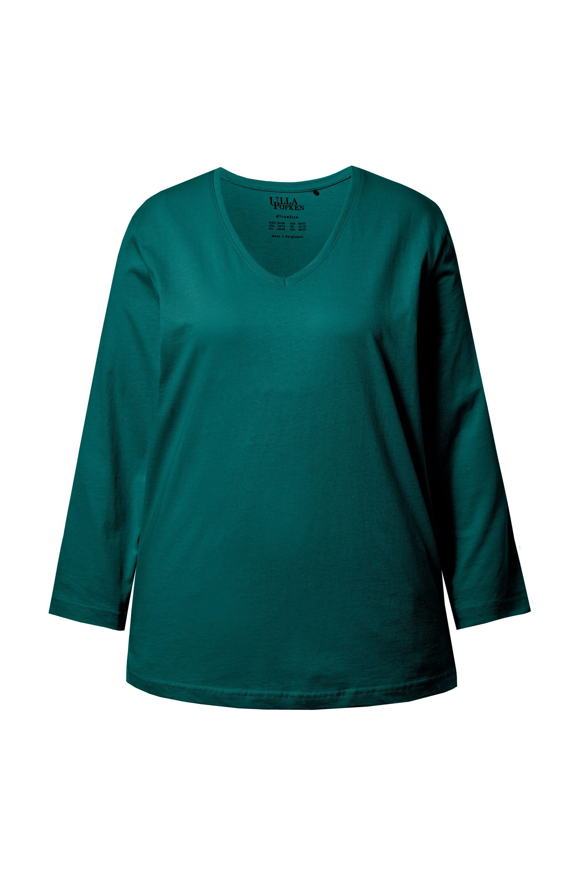 Ulla Popken T-Shirt Shirt V-Ausschnitt Relaxed günstig online kaufen