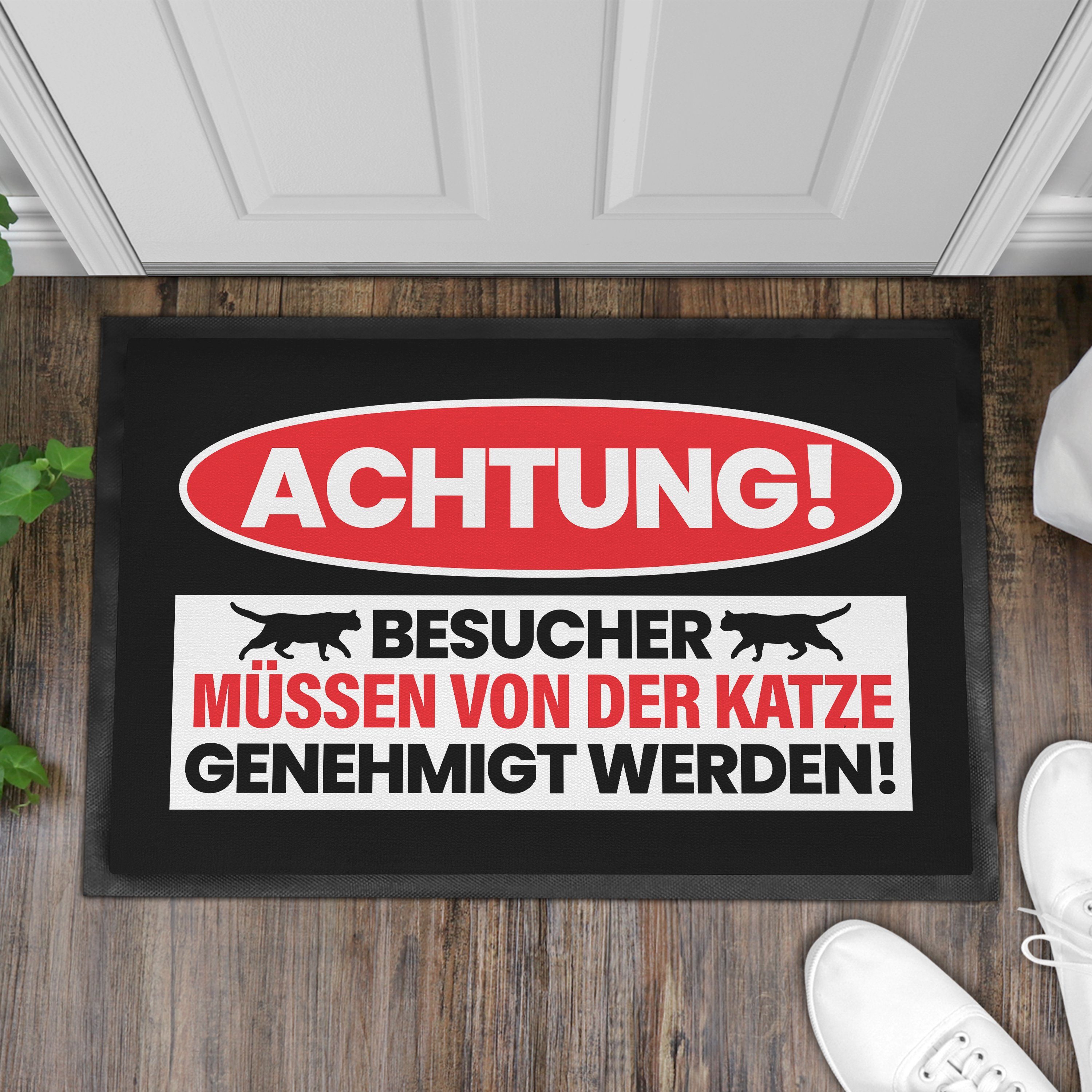 Fußmatte Katzenbesitzer Trendation Lustige 60x40, Achtung Besucher Geschenk Fußmatte Katzen