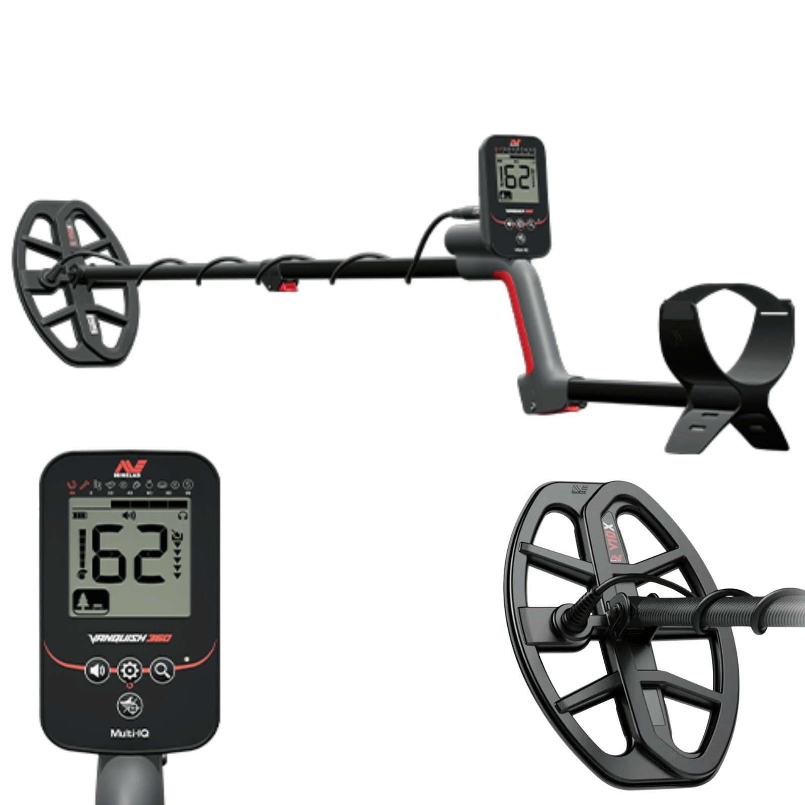 Minelab Metalldetektor Minelab Vanquish 360 Metalldetektor, Multi-IQ, wasserdicht