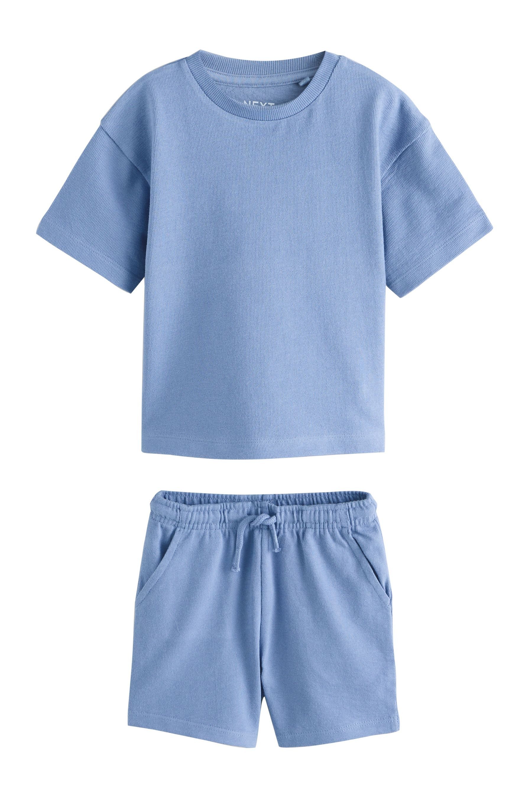 Next T-Shirt & Shorts Strukturiertes T-Shirt und Shorts, Set (2-tlg)