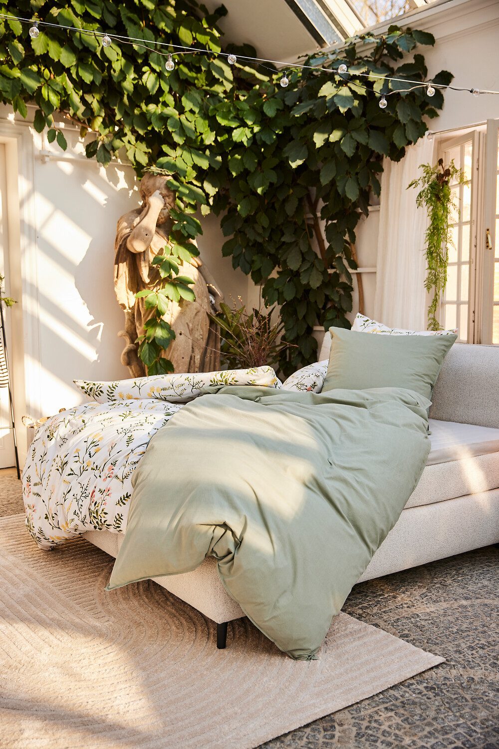 Primera Bettwäsche Stone-Washed in Gr. 135x200, 155x220 oder 200x200 cm, Renforcé, 2 teilig, 100% Baumwolle, Bettwäsche in feinem Knitterlook, weicher Griff