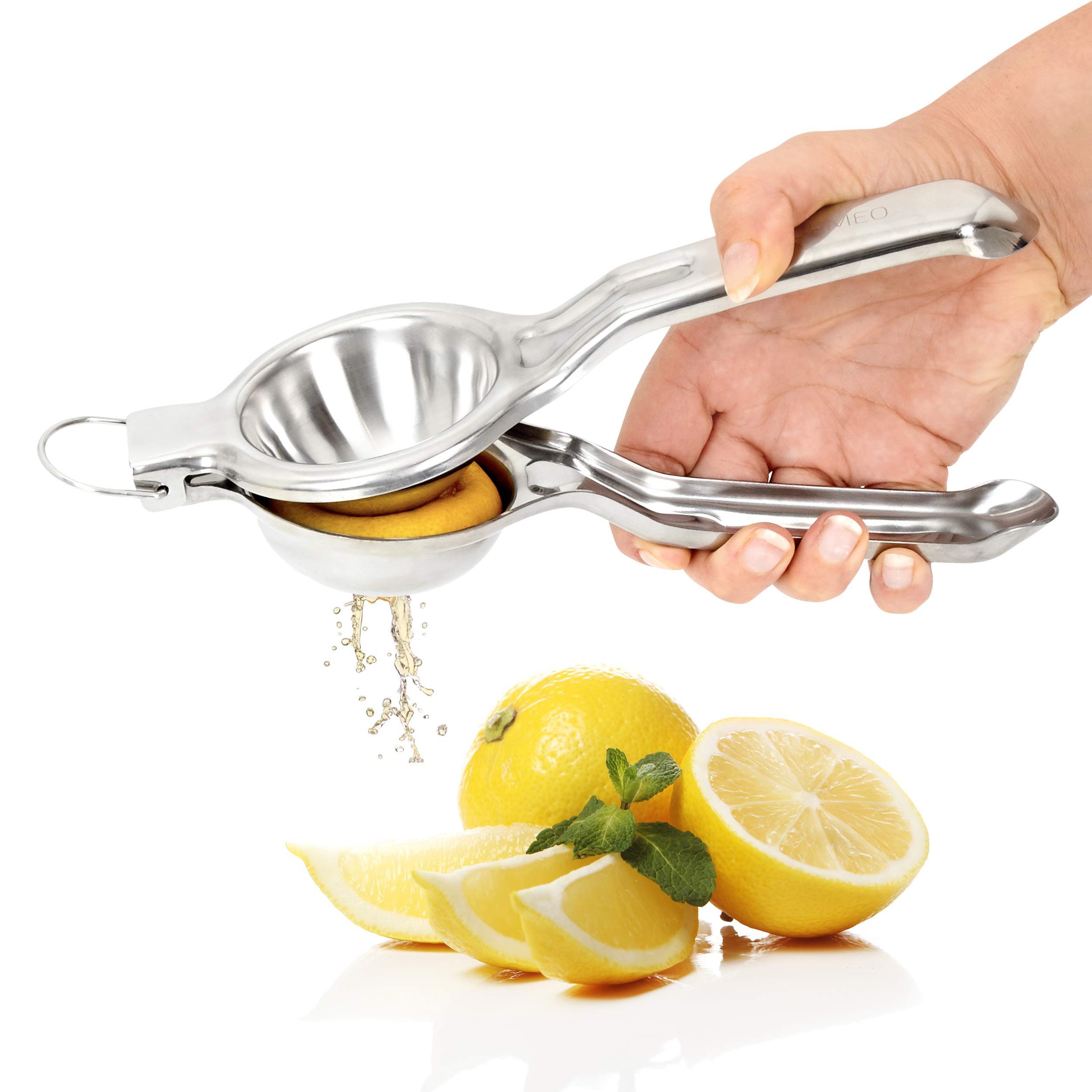 GOURMEO Zitruspresse Langlebige Zitruspresse aus Edelstahl, Durable Stainless Steel Citrus Press