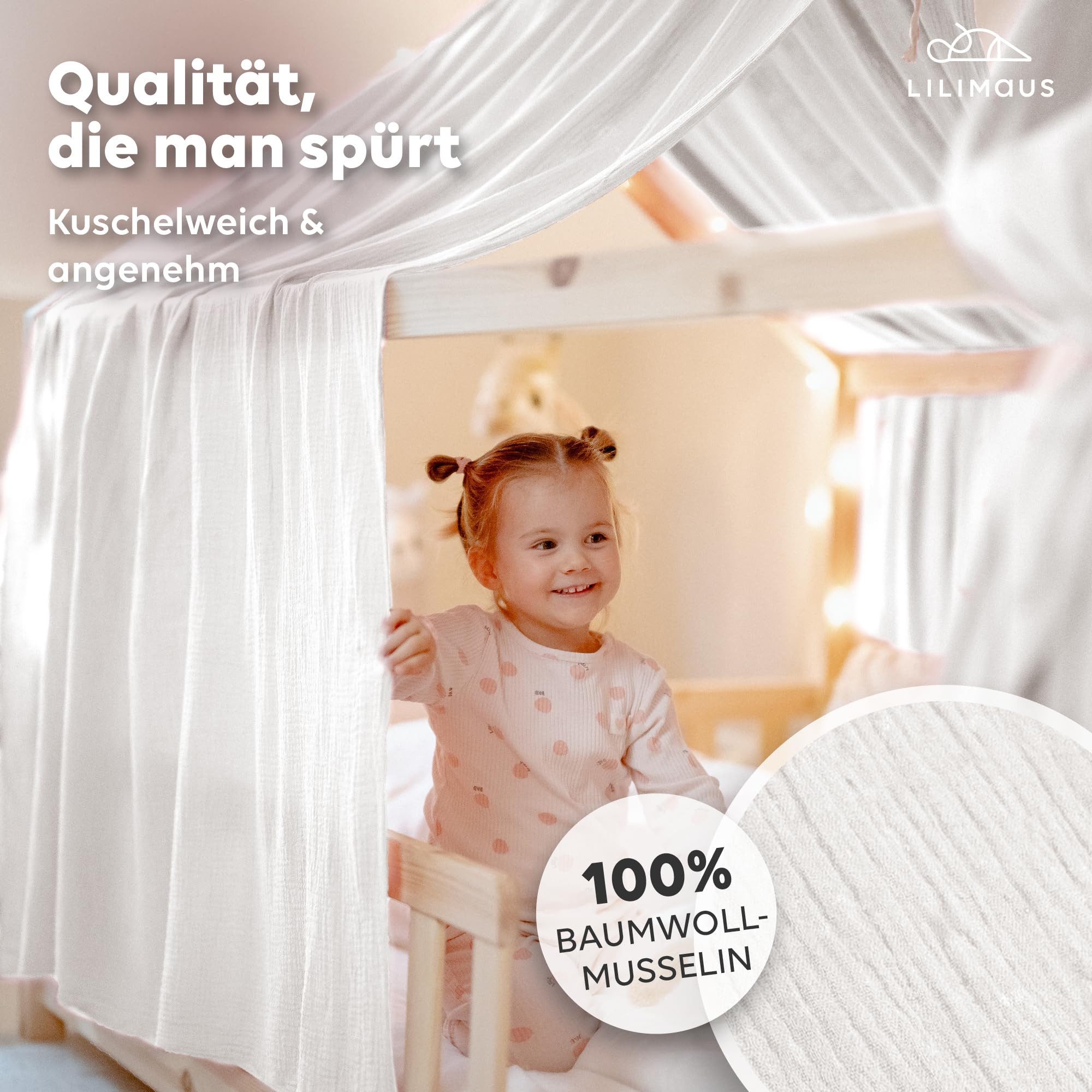 lilimaus Betthimmel Baumwoll-Musselin Betthimmel für Kinder günstig online kaufen