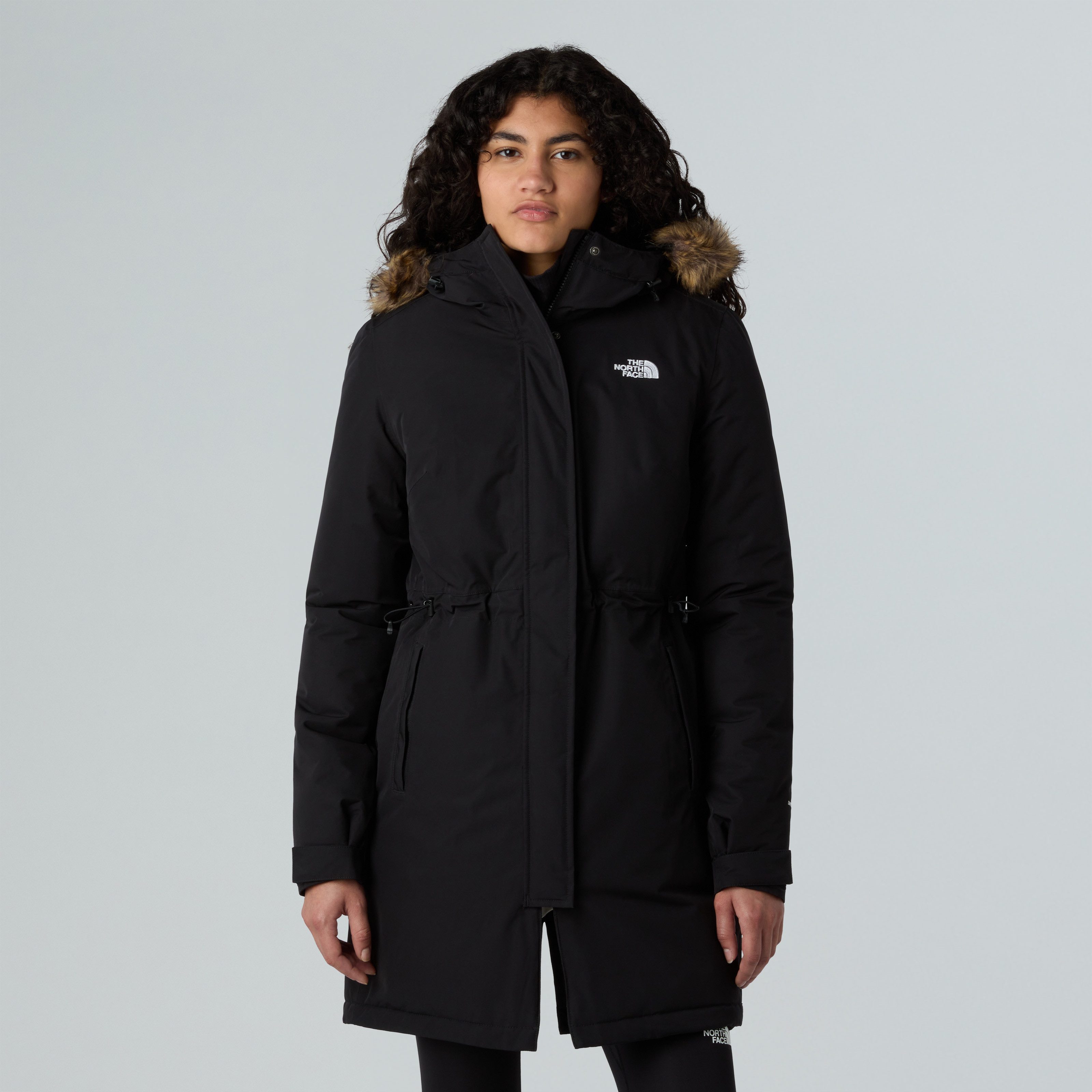 The North Face Kurzmantel W ZANECK PARKA mit 2-Wege-Reißverschluss, atmungsaktiv, winddicht, wasserdicht