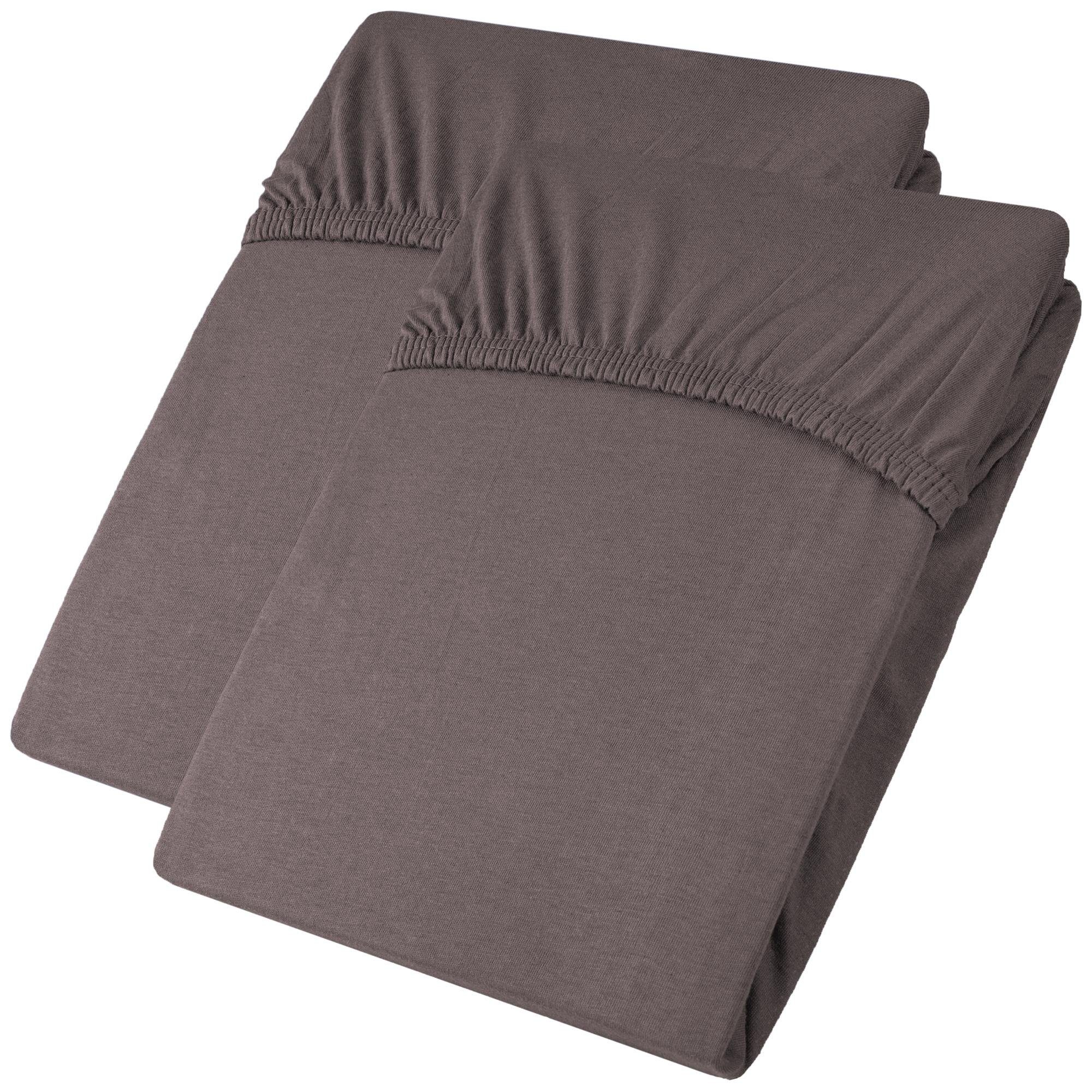aqua-textil Spannbettlaken Viana Spannbetttuch Jersey 2erSet günstig online kaufen