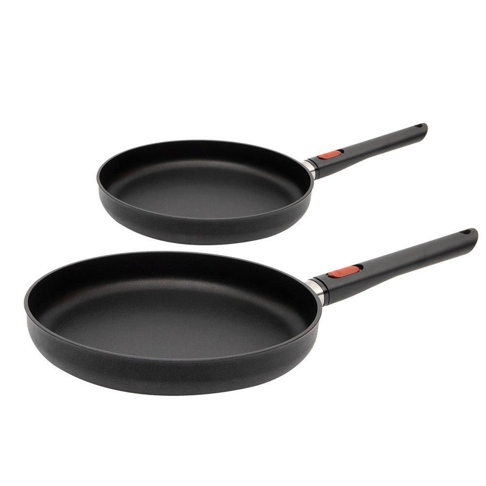 Bratpfannen-Set, 35% Induktion, 2-tlg), spülmaschinenfest Flachpfanne, 24cm, MADE 2-tlg. ECO WOLL MIT Schmiedeguss IN Lite 28cm, weniger für Aluminium GERMANY (Set, Gewicht Pfannen-Set Energiebedarf, geringeren induktionsgeeignet,