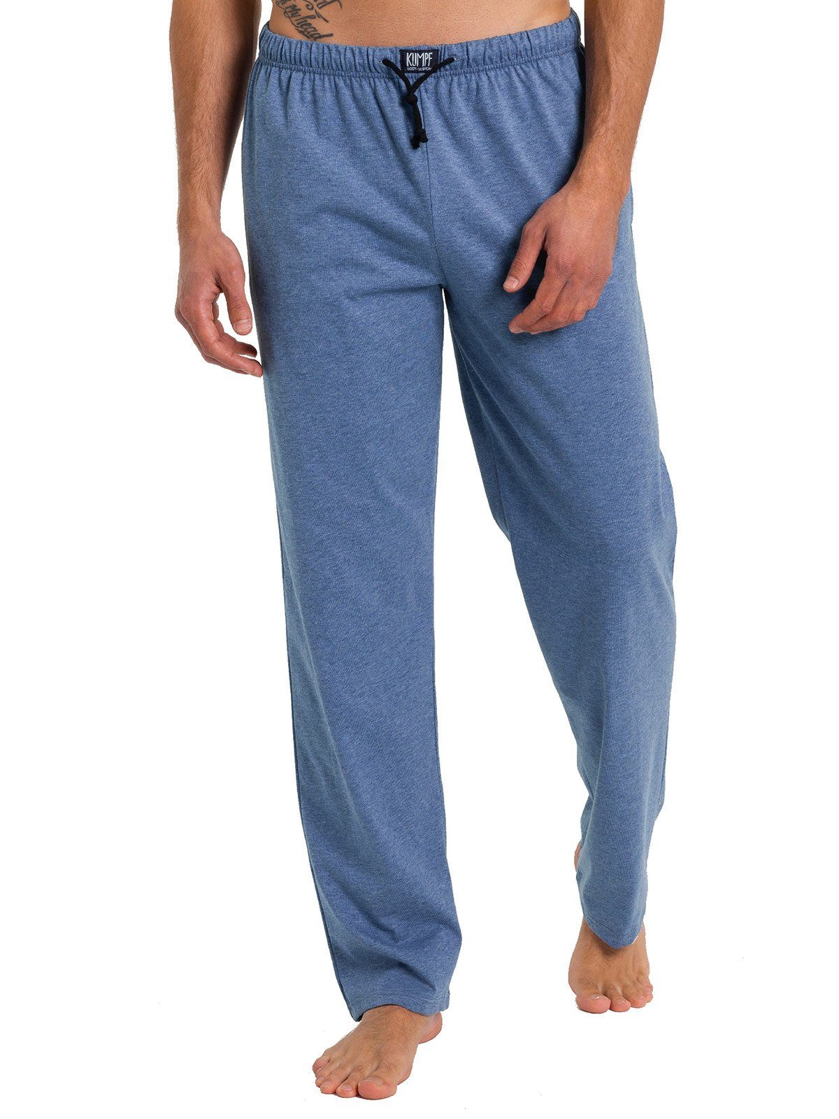 KUMPF Loungehose Pyjamahose hohe (Stück, Cotton poseidon Markenqualität Herren 1-tlg) Bio