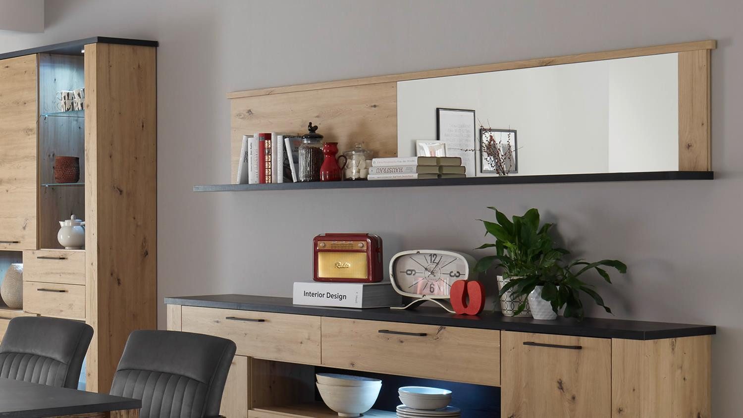 Bega Consult Wandboard Wandpaneel Wandboard Morel Artisan Eiche mit Spiegel