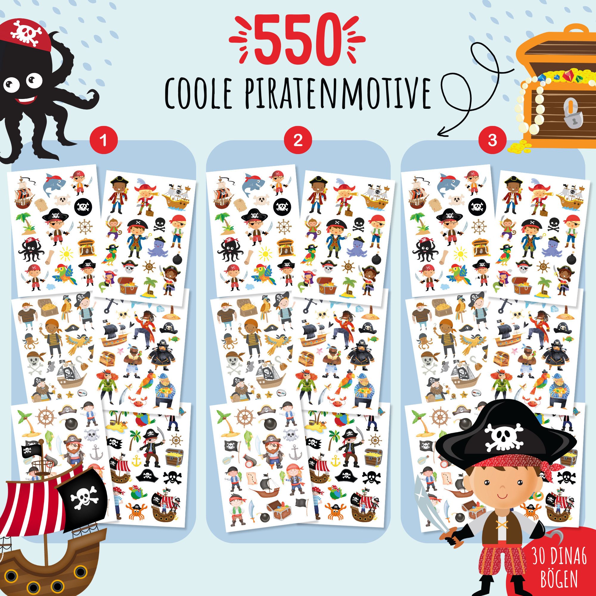 MeinBaby123® Kindertattoo 550 hautfreundliche Hauttattoos für Kinder, Geschenk für Kinder, Mitgebsel Kindergeburtstag, Geschenk Jungs & Mädchen