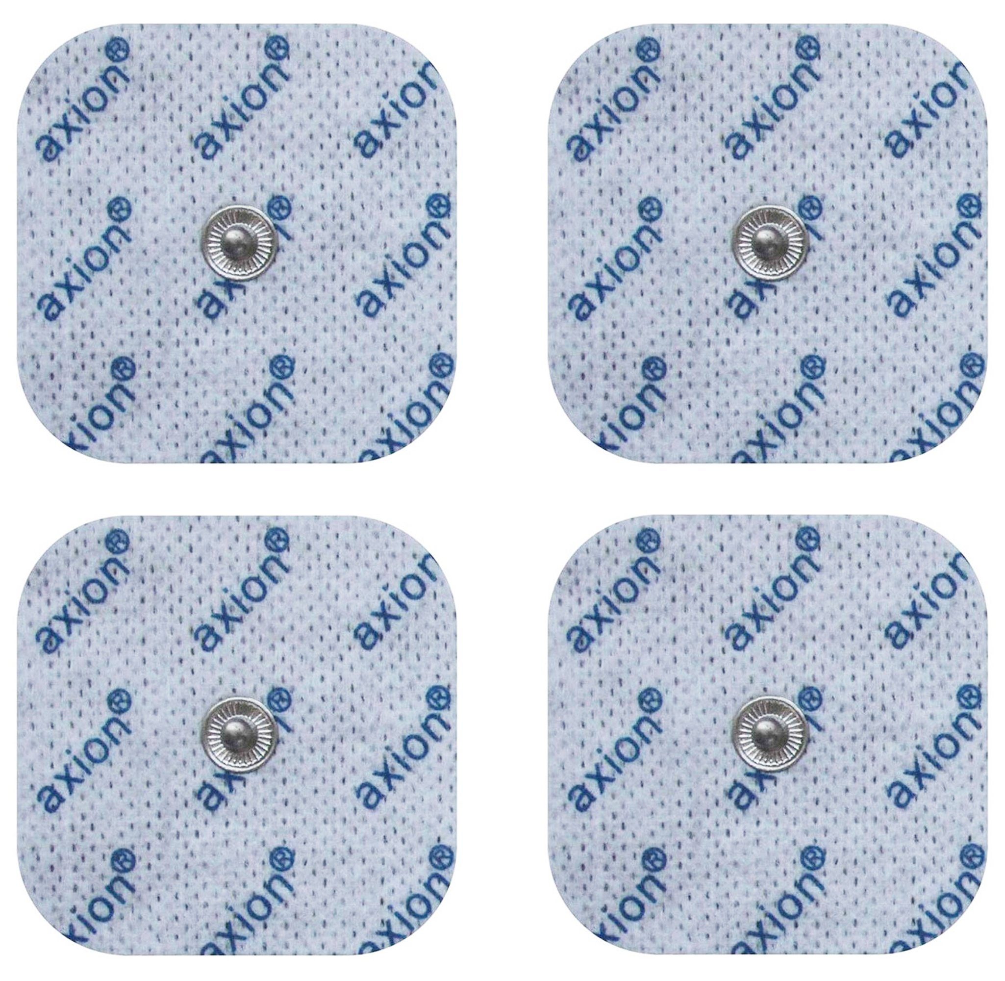 Axion Elektrodenpads passend zu Grundig, Sanitas, Beurer - 5x5cm, 3.5mm Druckknopfanschluss, 4 St.,selbstklebende TENS EMS Elektroden für TENS EMS Geräte