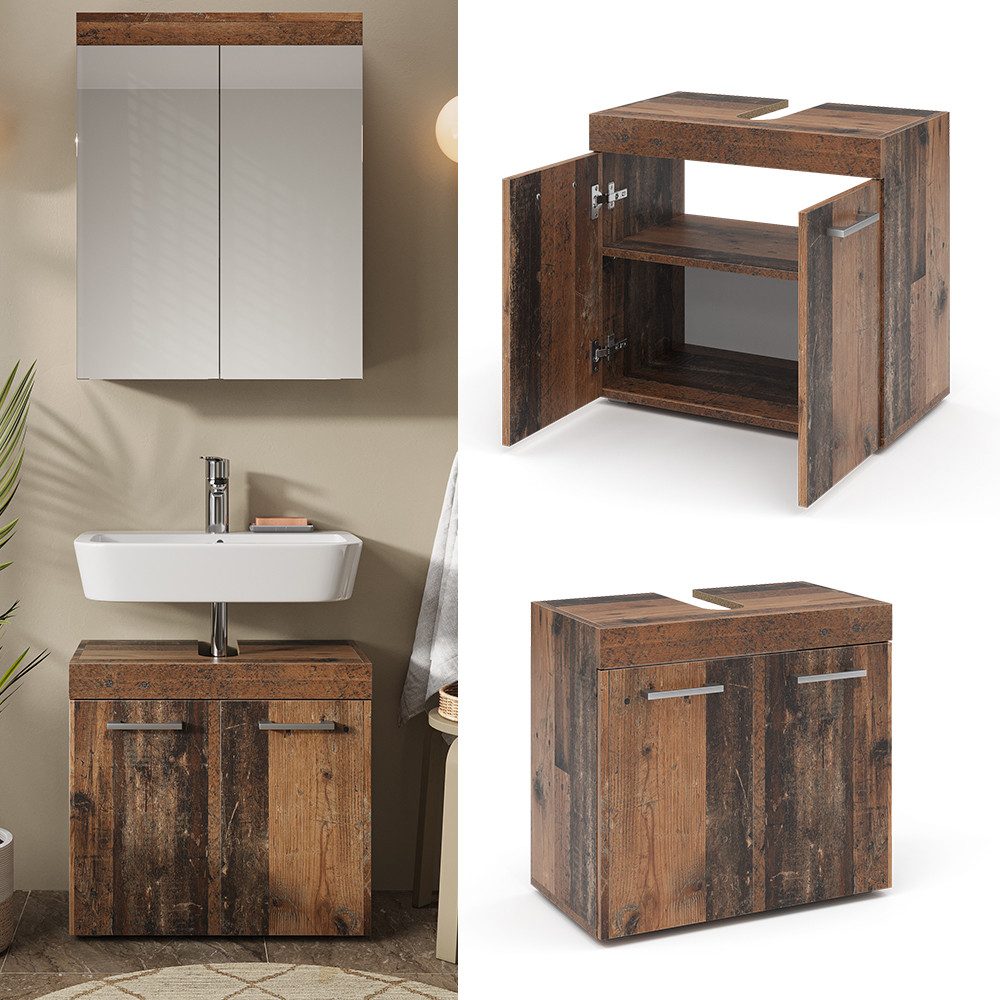 Vicco Waschbeckenunterschrank Luna, Oldstyle, 60 x günstig online kaufen