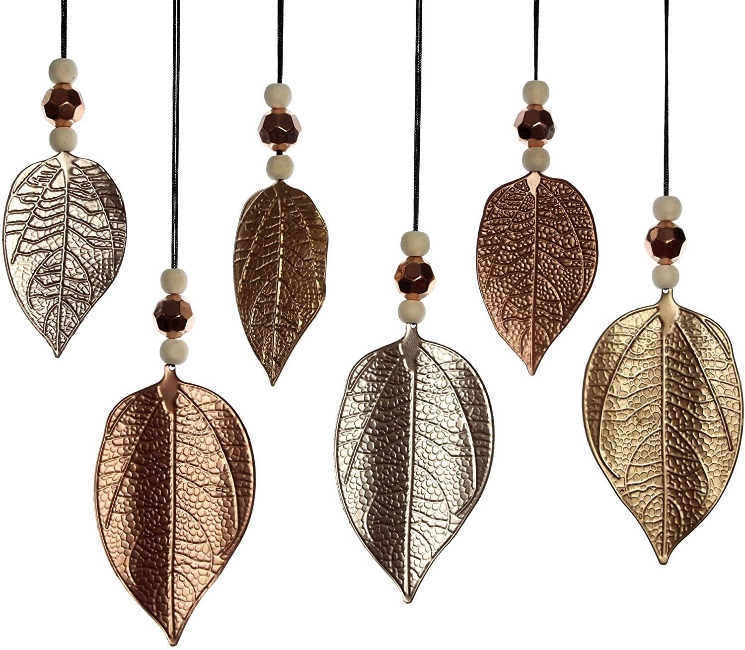 Dekohänger 6er Set Schimmerblatt Gold, Silber & Kupfer moderne Fensterdeko