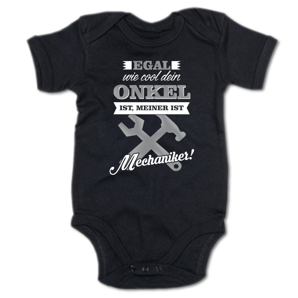 Ggraphics Kurzarmbody Baby Body Egal wie cool dein Onkel ist, meiner