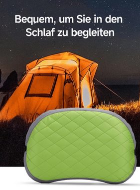 Caterize Reisekissen Aufblasbares Camping Kissen mit abnehmbaren Bezug, Reisekissen