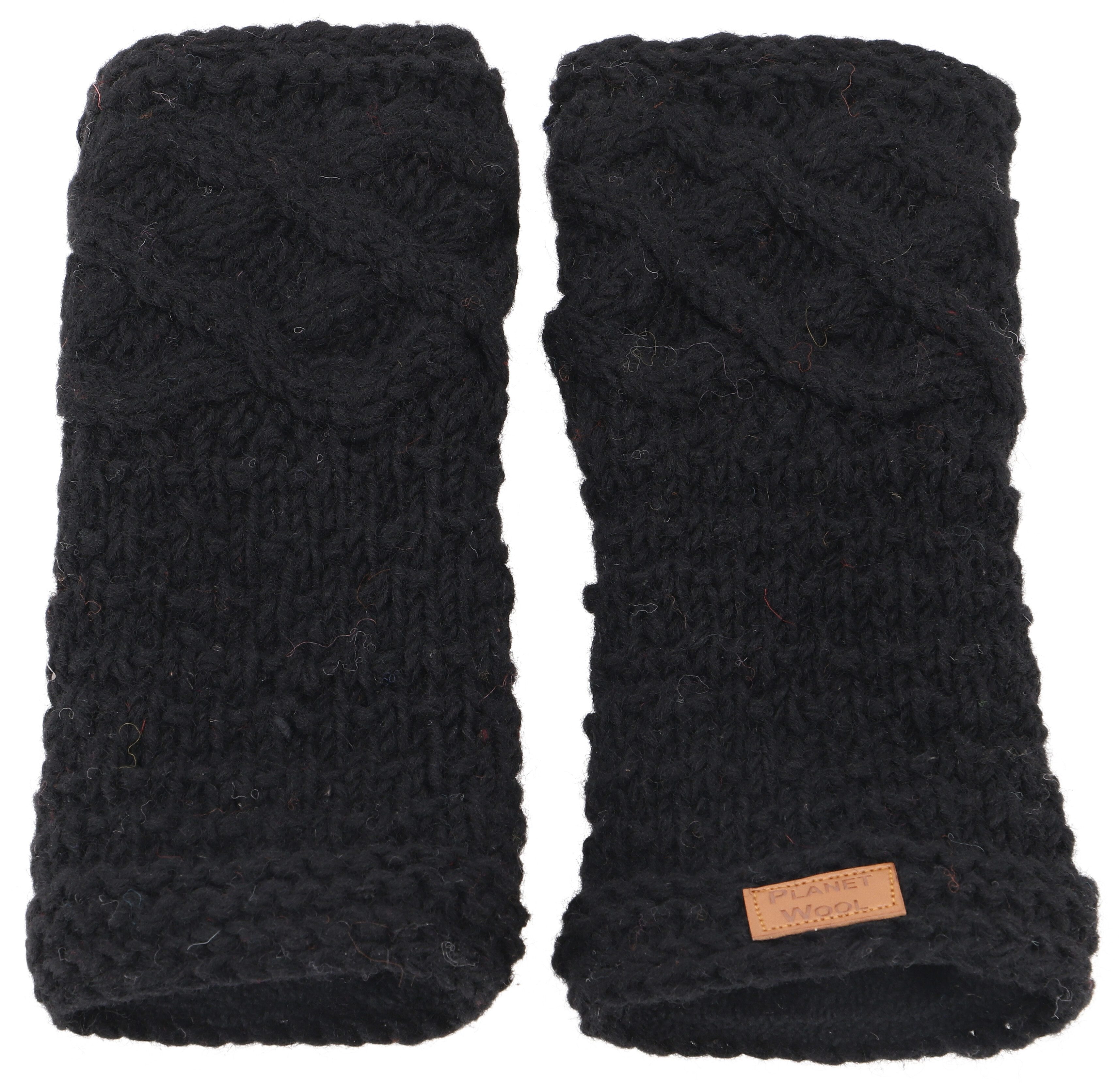 Guru-Shop Strickhandschuhe Handgestrickte Pulswärmer, Handstulpen,.. günstig online kaufen