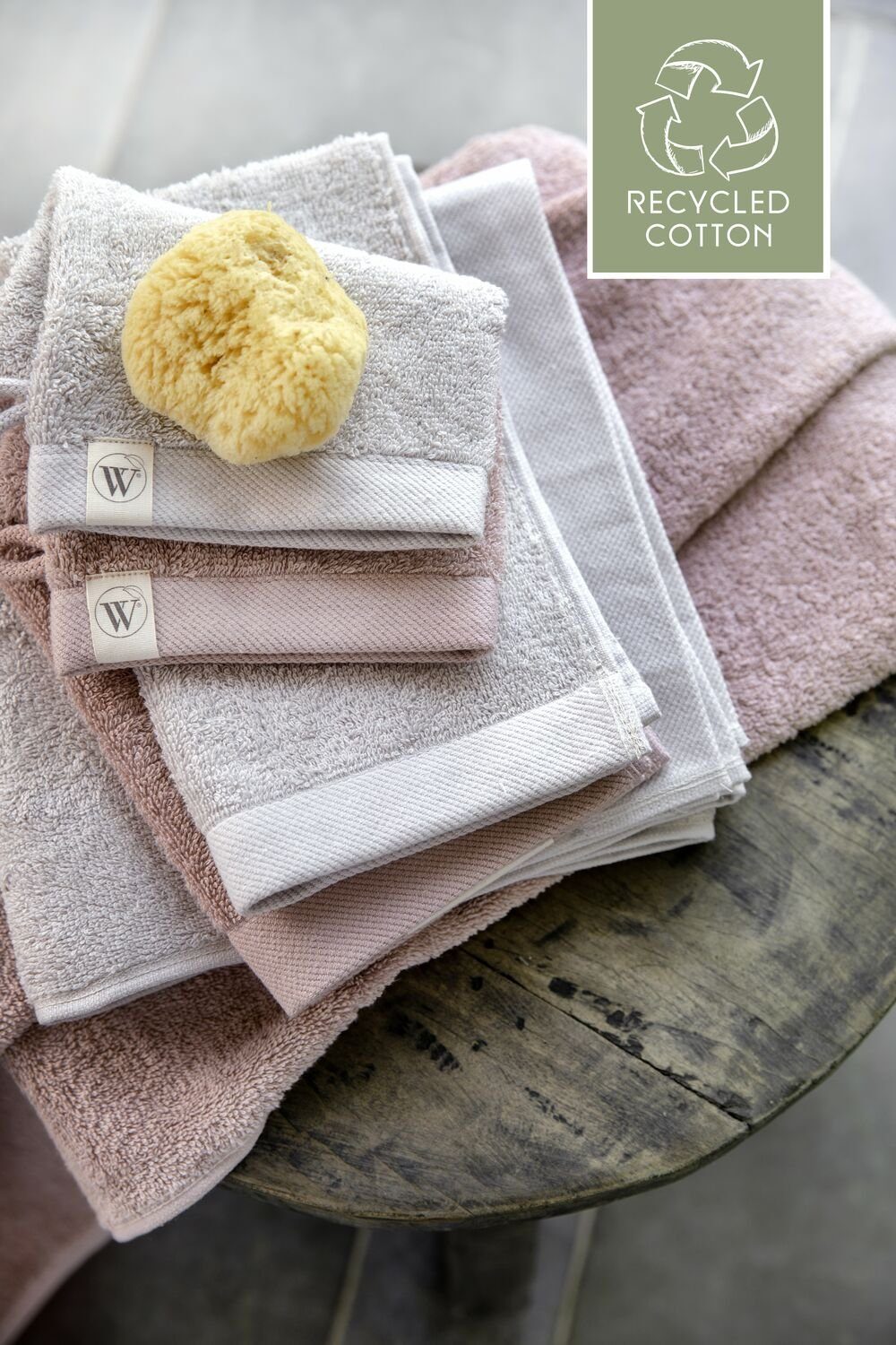 Baumwolle (1-St) Cotton Puderrosa - Waschhandschuh 2x Remade cm, Walra Handtuch 16x21