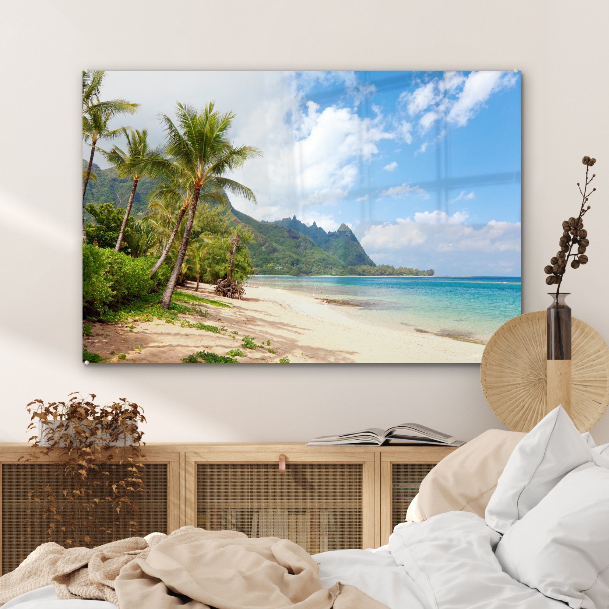 MuchoWow Acrylglasbild Kauai an Wohnzimmer sonnigen Schlafzimmer St), & Tag, einem (1 Acrylglasbilder