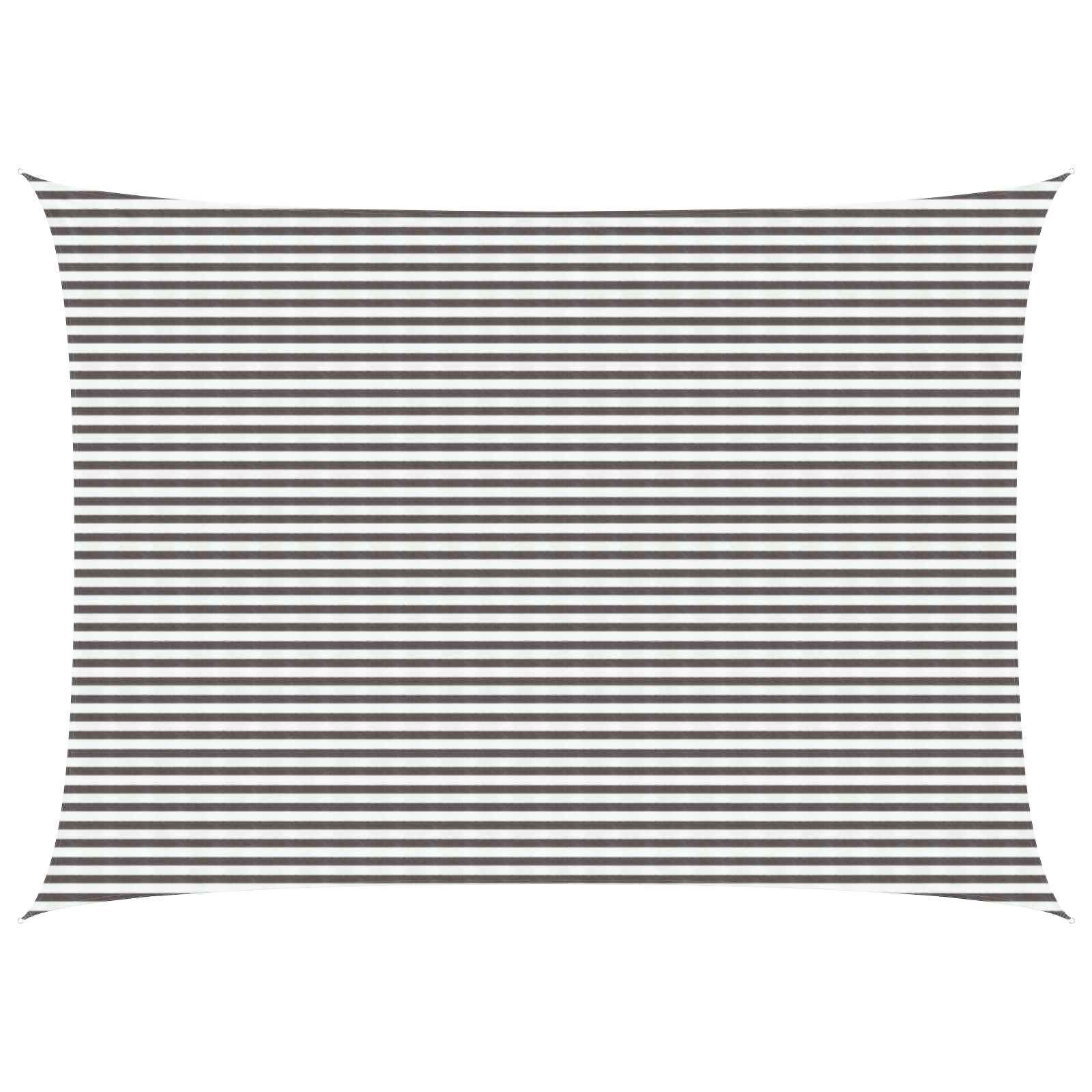 Sonnensegel Sonnensegel Hellgrau und Weiß 5 x 6 m HDPE