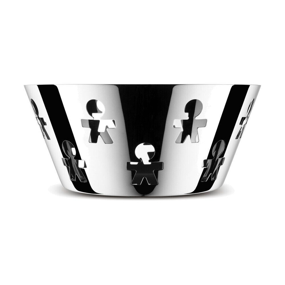 Alessi Schale Schale Durchbruch silber 20 cm Girotondo, Edelstahl 18-10