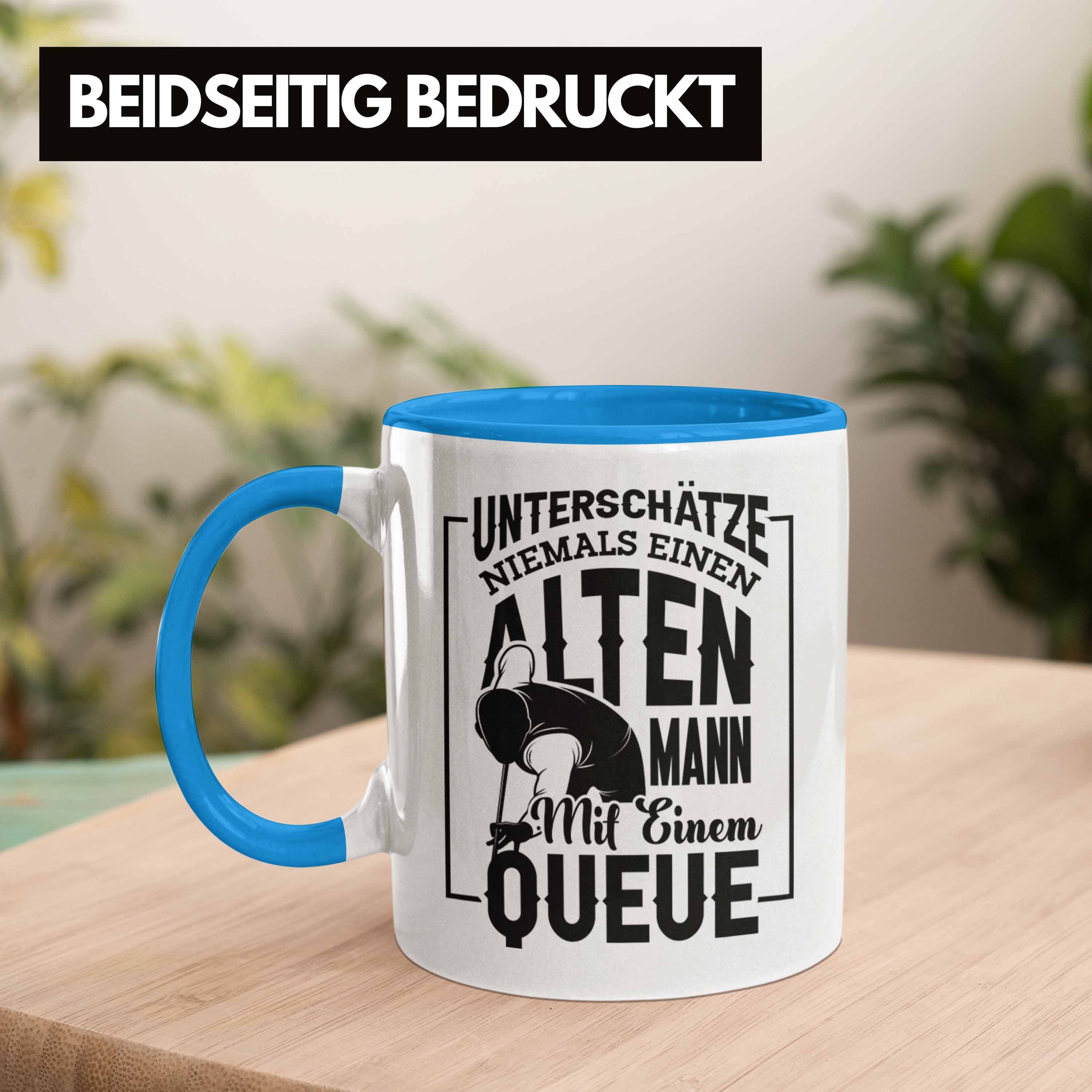 Tasse Trendation Blau Einen Mit Tasse Alten Mann Pool Unterschätze Geschenk Niemals Billard