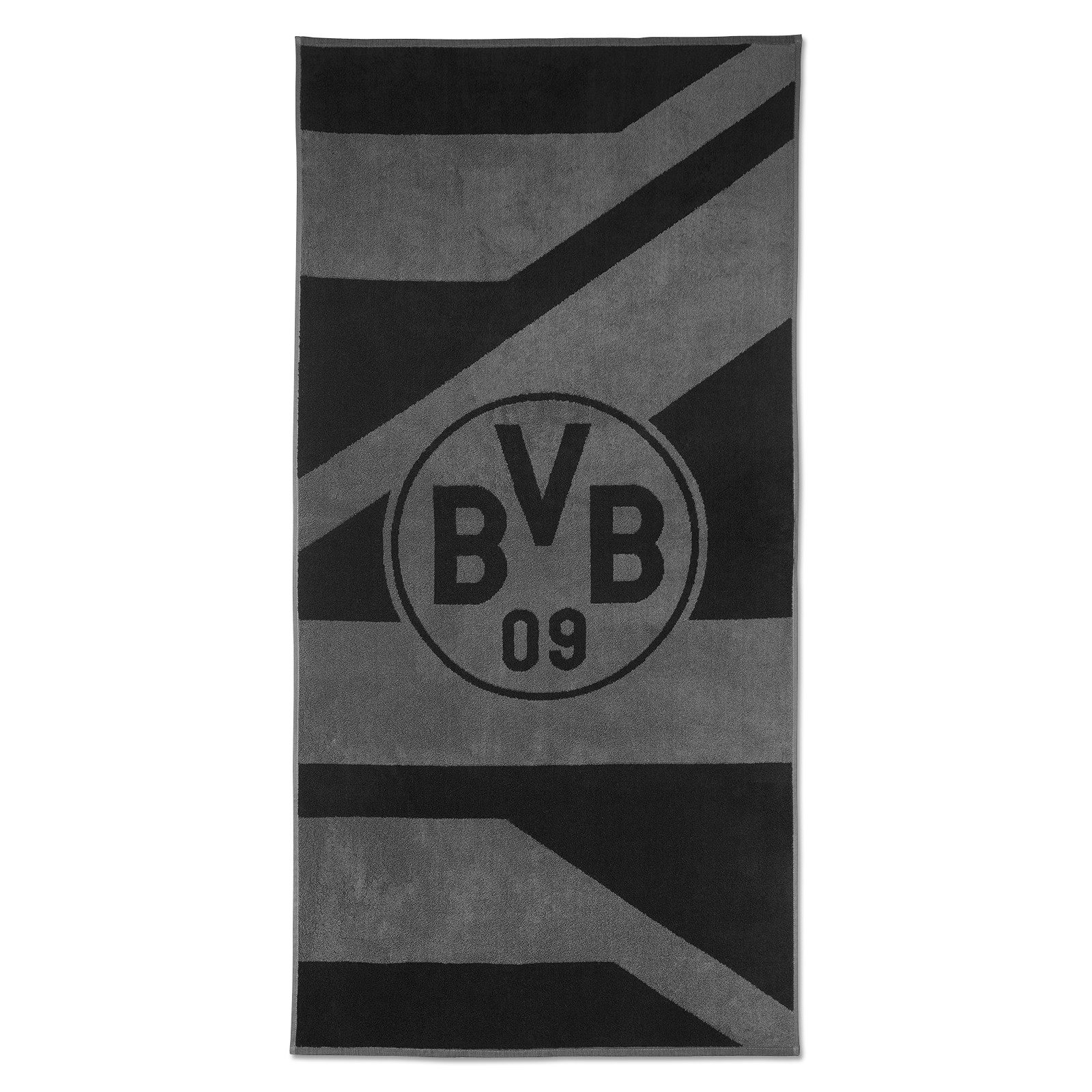 BVB Handtuch BVB Duschtuch grau/schwarz 70x140 günstig online kaufen