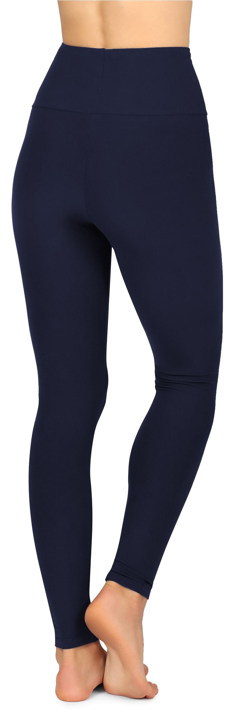 MS10-300 Leggings (1-tlg) Leggings Style Merry Bund Lange elastischer Damen Marineblau