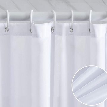 BlauCoastal Duschvorhang Duschvorhang Textil Anti-schimmel Breite 180 cm (1-tlg., Wasserdicht Waschbar Badvorhang aus Polyester Stoff), 180x180cm mit 12 Duschvorhangringen