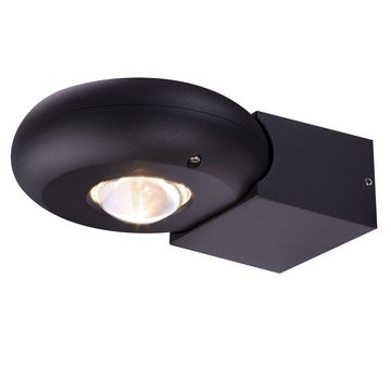 Globo Außen-Wandleuchte, LED-Leuchtmittel fest verbaut, Wandlampe Wandleuchte Außenlampe Up & Down Beleuchtung grau IP44 LED