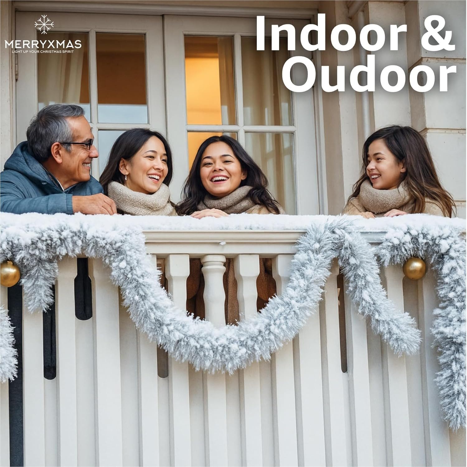 MerryXmas Girlanden Weihnachtsgirlande Ø 10 cm 10 Meter Weihnachten Dekoration Deko (1-tlg)